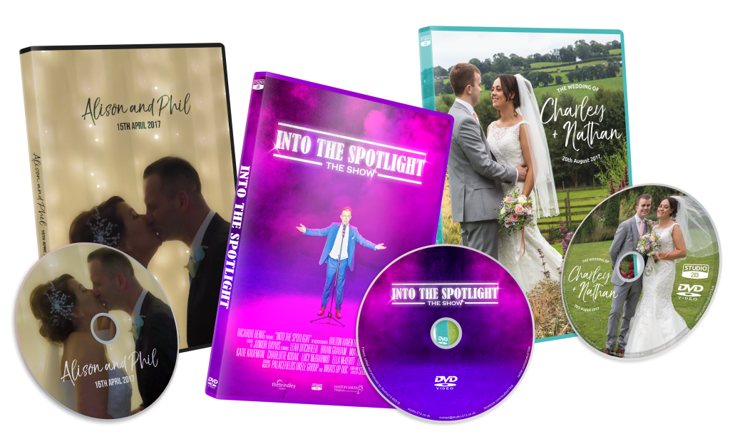 Custom DVD examples with printed discs and cases Studio 213